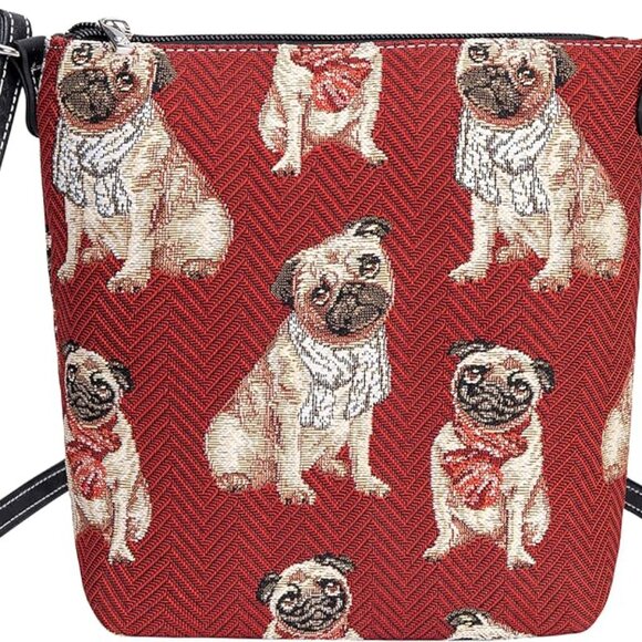 SIGNARE Pug Tapestry Small Crossbody Bag – NWOT - Picture 1 of 8